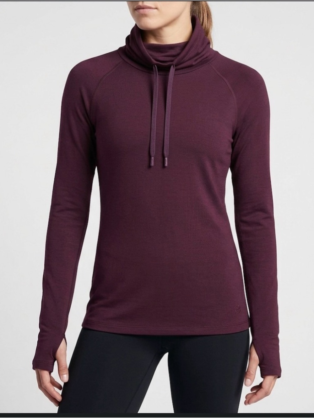 CALIA by Carrie Underwood Plum Adjustable Turtleneck Sweater